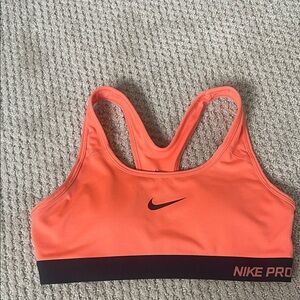 Nike Pro Women's Bright Orange Sports Bra